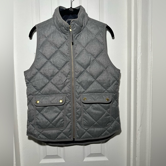 J. Crew Jackets & Blazers - J. Crew Quilted Utility Vest Gray